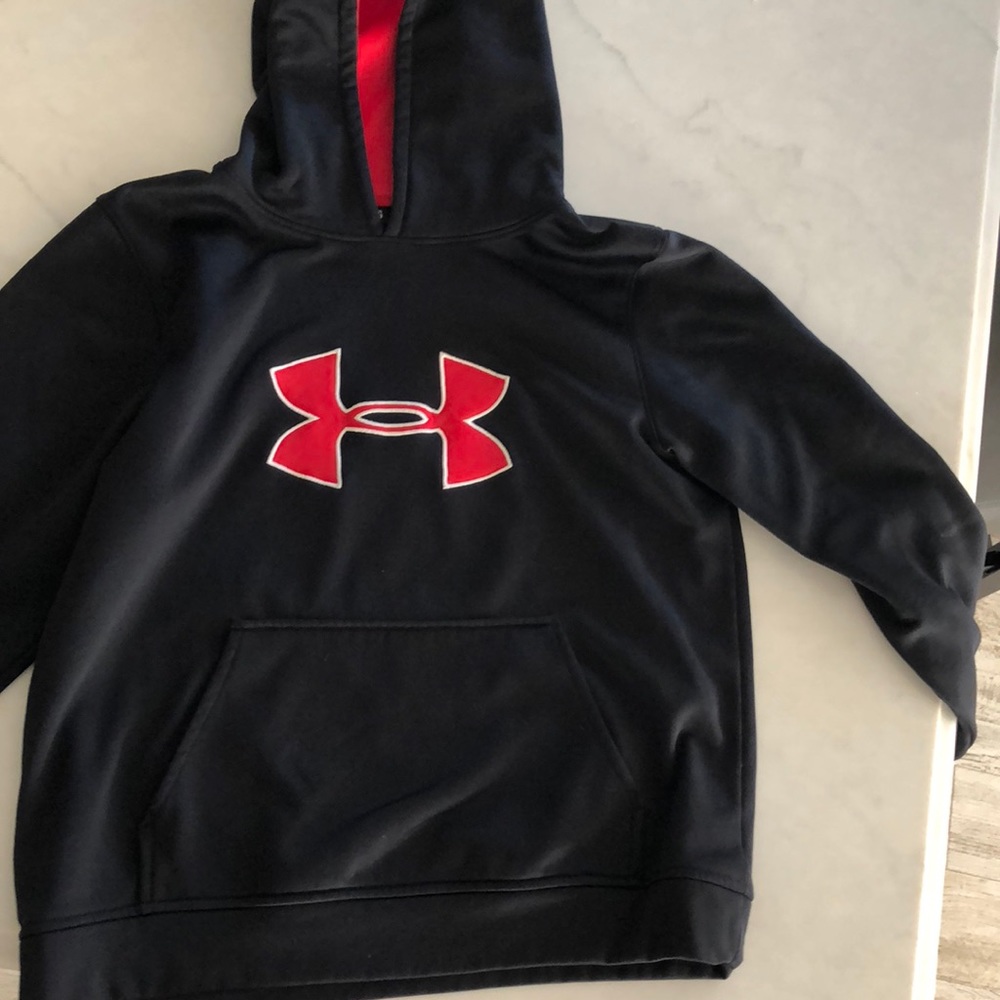 Under Armour sweatshirt.
